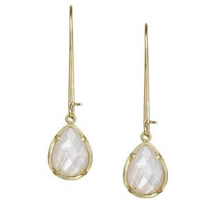 KENDRA SCOTT • Gold Dee Ivory Pearl Dangle Earrings